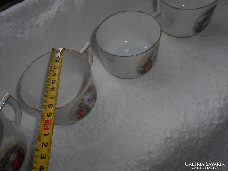 4 antique teacups with luster 1200/pc