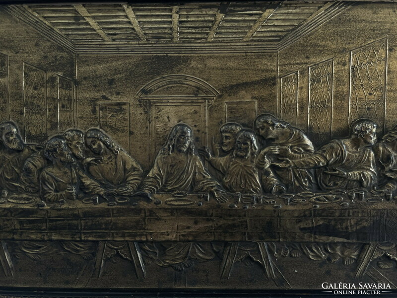 Around 1930, Last Supper electroplating 24.5x39.5cm