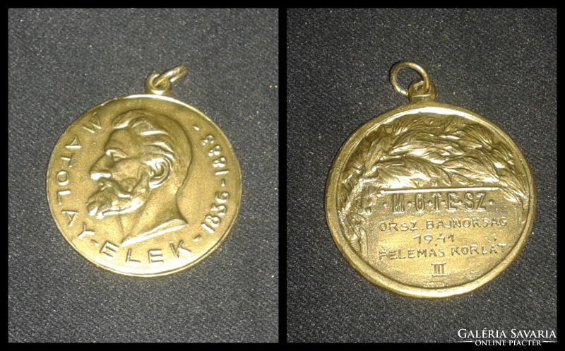 Matolai Elek 1941 Horthy kor kitüntetés ( Motesz országos bajnokság )