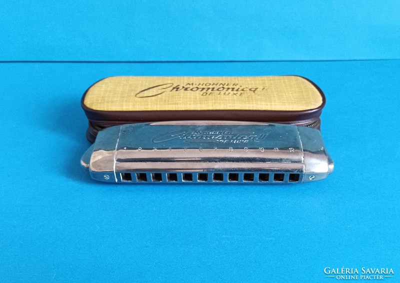 M.Hohner chromonica ii deluxe harmonica + original case