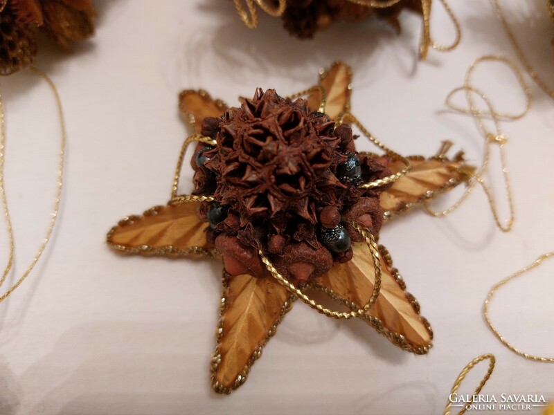 Handmade natural potpourri Christmas tree decorations 7 pcs