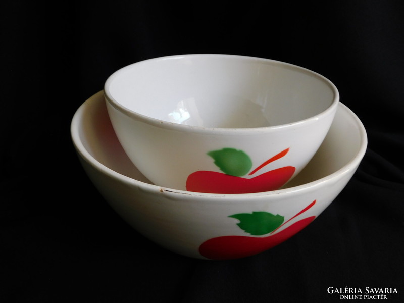 Granite bowls with apple pattern - 2 pieces