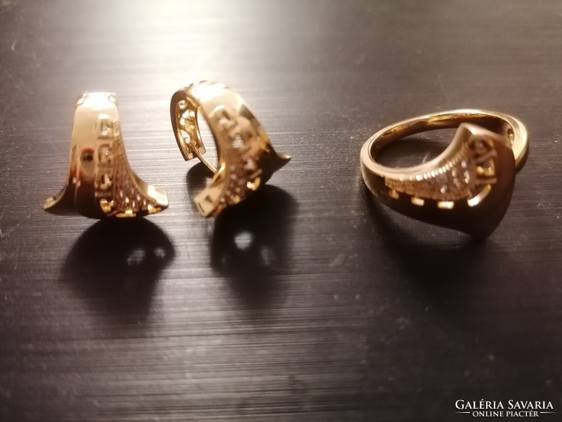 New, ring, earrings gold filled for women!