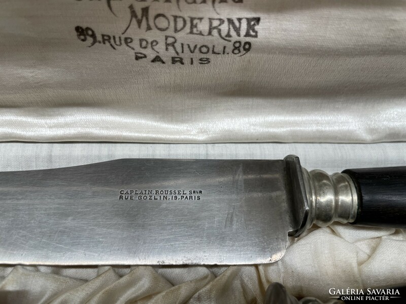 Francia hús villa és szeletelő kés