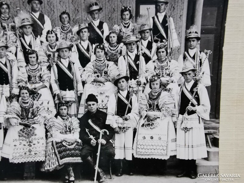 Sióagárd folk costume, girls and boys, large group photo! Borgula Szekszárd.