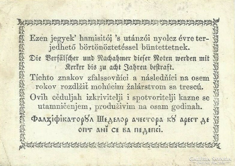 15 tizenöt pengő krajczárra 1849 3.