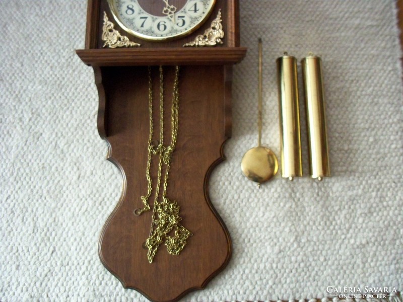 Antique tempus fugit eurobell wall clock pendulum clock very nice