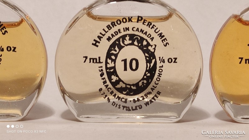 Vintage hallbrook perfume 7 ml mini 5 pieces together + a gift fragrance