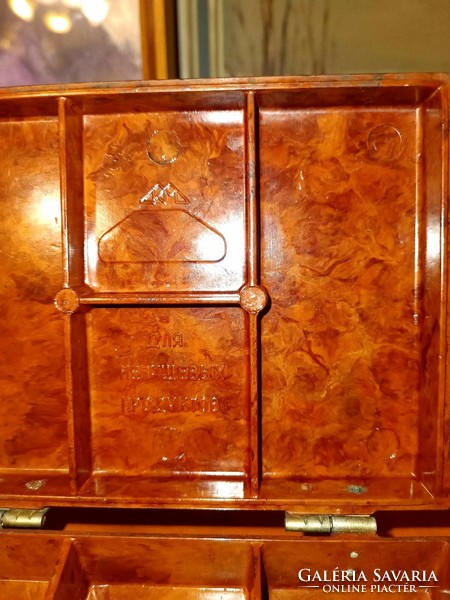 Antique vinyl fishing chest