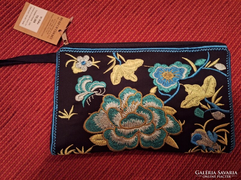 Embroidered toiletry bag