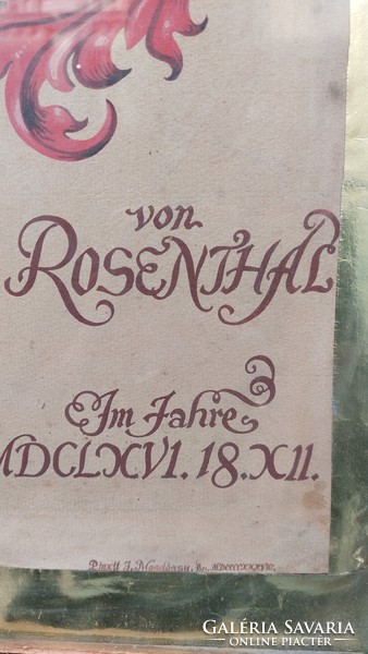 Keretezett címer Adelswappe der familie Rosslav von Rosenthal