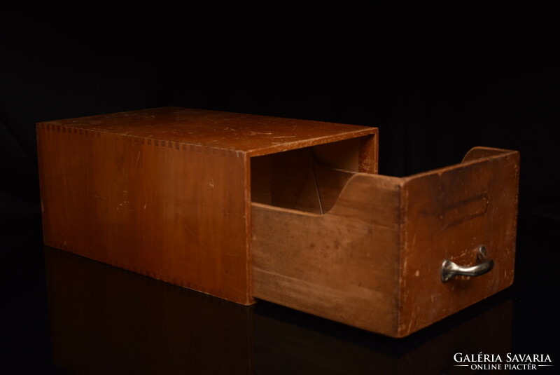 Retro office wooden chest / storage / box / old German Vienna / file holder