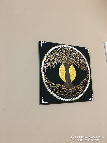 Életfa Mandala akril  vásznon