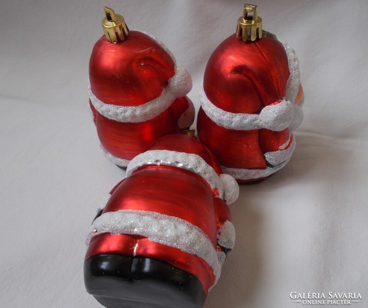 Santa, Santa Claus-shaped pine decoration, Christmas decoration, Christmas tree decoration 3 pcs