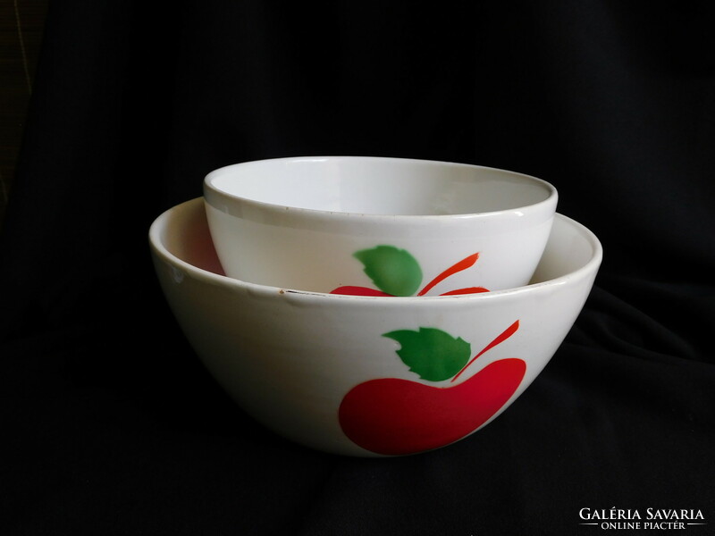 Granite bowls with apple pattern - 2 pieces
