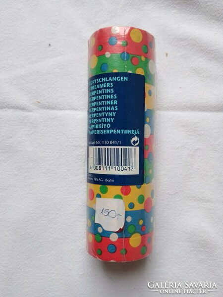 Retro carnival paper serpentine snake garland polka dot colorful unopened party supplies decoration