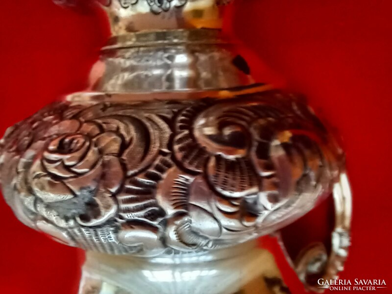 Antique silver (1846) Biedermeier lidded cup with inner gilding! Péter Fertőszögi﻿ certificate!