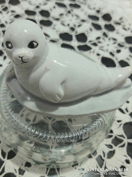 Ceramic seal figure, unmarked