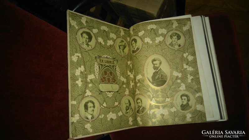 1906 Gottermayert binding for the subscribers of the album of Hungarian painting - Pest diary!!!