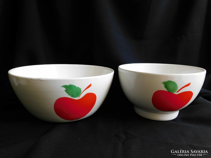 Granite bowls with apple pattern - 2 pieces