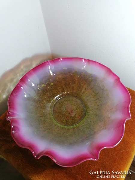 Colored glass bowl