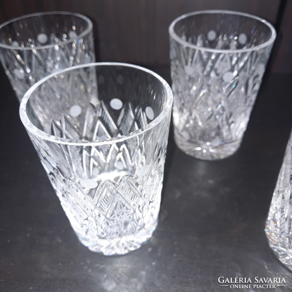 Short crystal drinking glass set