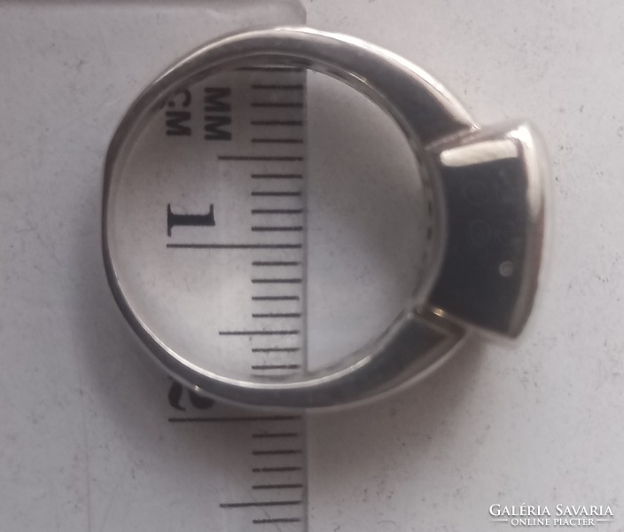 Női köves ezüst gyűrű (17mm)