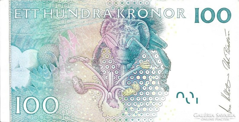100 kronor korona 2001 Svédország 3. Gyönyörű