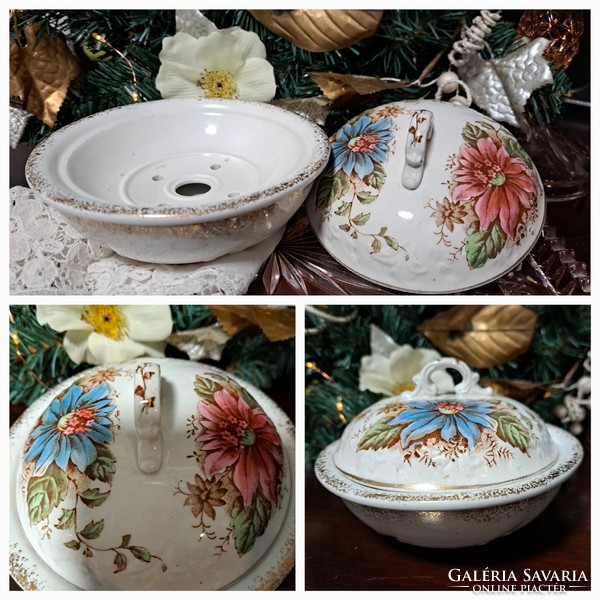 English, antique porcelain soap dish