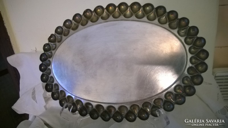 Special price! Silver tray oval mark, 27X18.5 cm 194 g