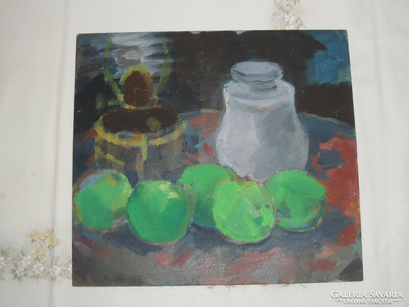 Green apple still life, study, picture