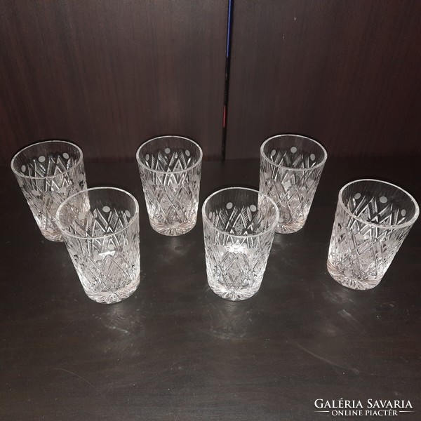 Short crystal drinking glass set