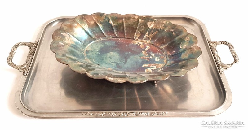 Giant table center serving bowl with base 45x31cm