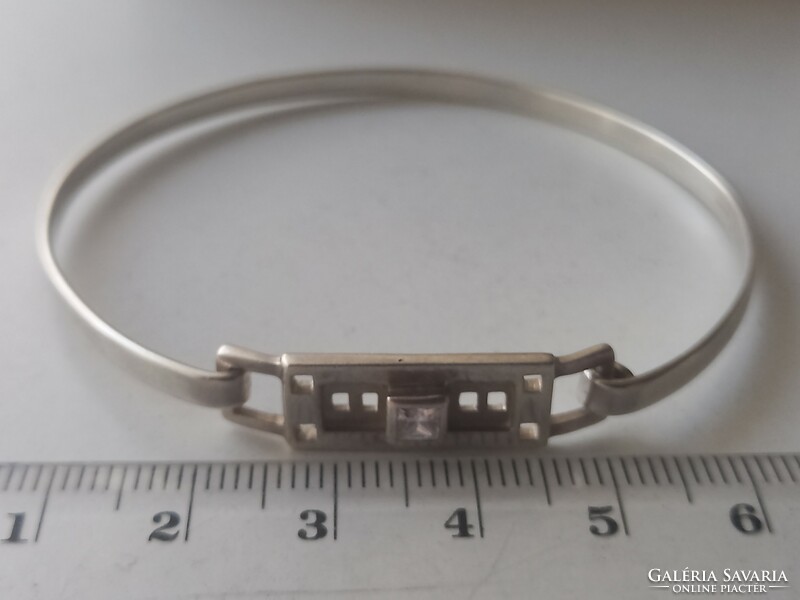 Women's silver bracelet with stones