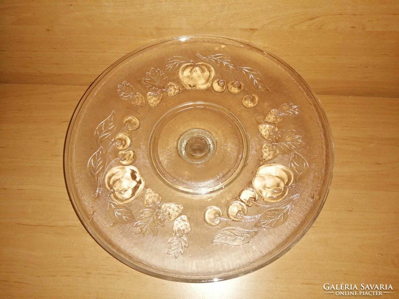 Glass fruit-patterned cake plate cake serving centerpiece - dia. 31 cm (as)
