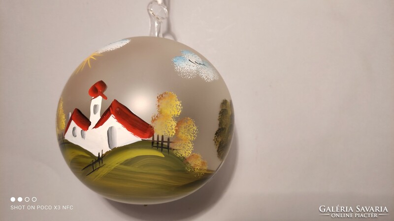 Four Seasons! Handmade, marked, high-quality glass ornament, glass sphere, spectacular, lightweight, large size, special price