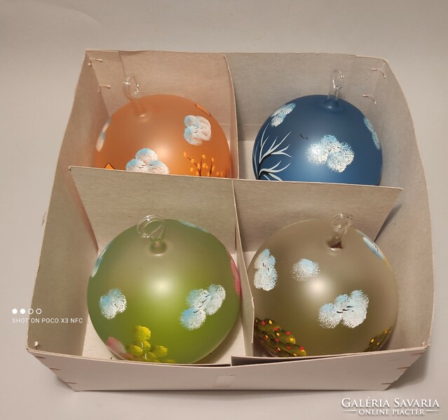 Four Seasons! Handmade, marked, high-quality glass ornament, glass sphere, spectacular, lightweight, large size, special price