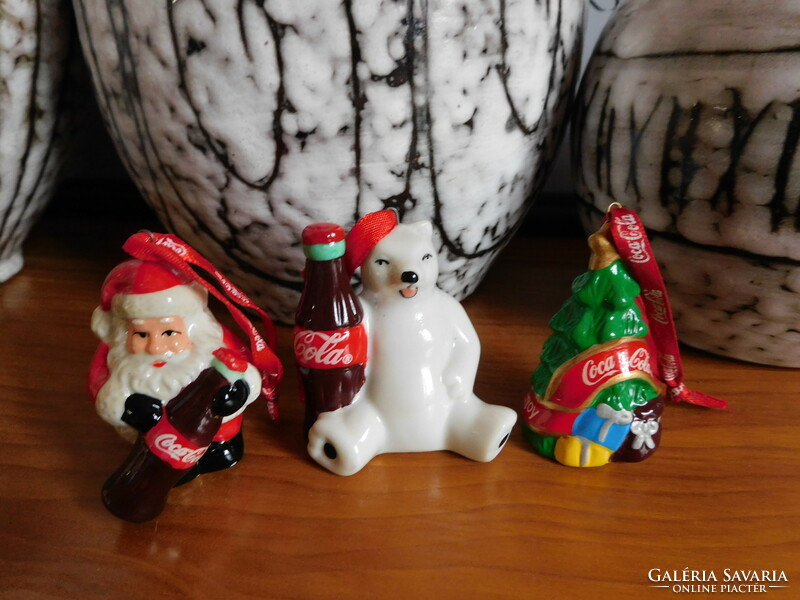 Coca cola Christmas tree decorations - set of 3 pieces
