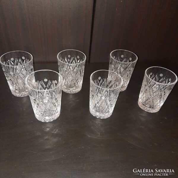 Short crystal drinking glass set