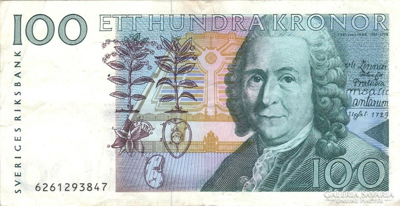 100 kronor korona 1986-92 Svédország