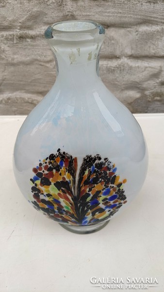 Orosz festett üveg váza