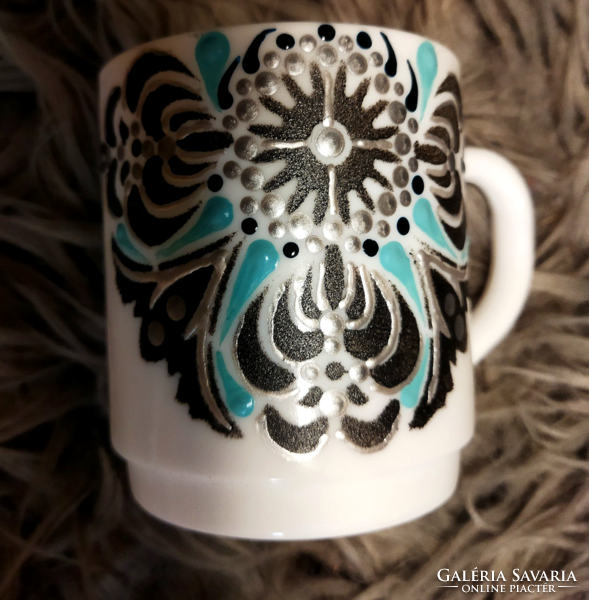Silver-turquoise mug