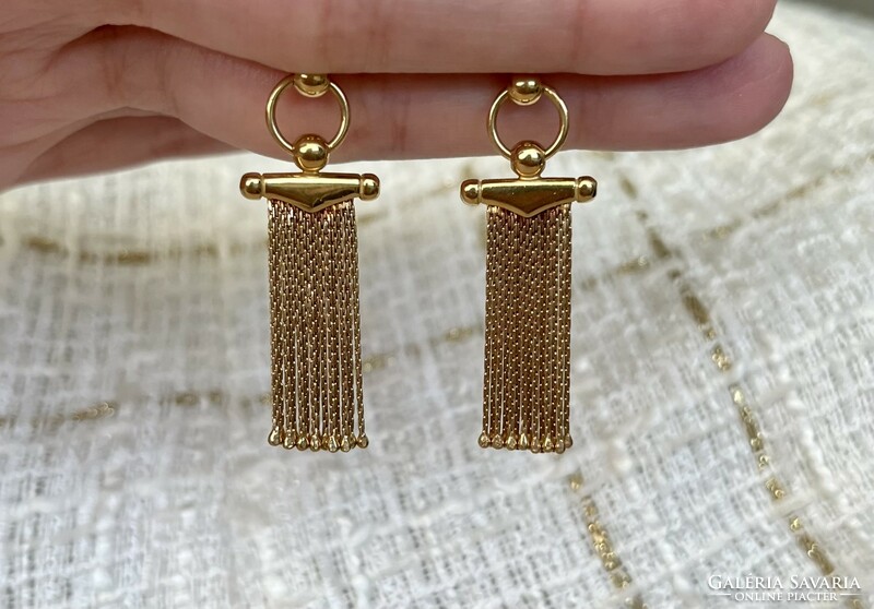 Sale - rare pair of art deco earrings 18 k