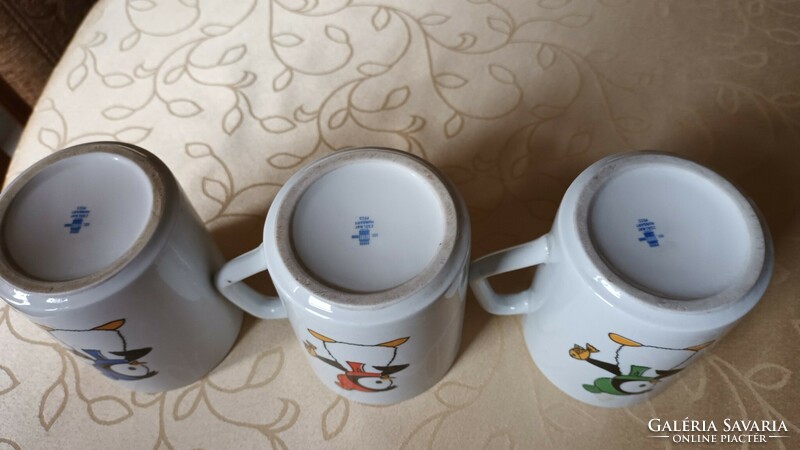 Zsolnay penguin children's mugs