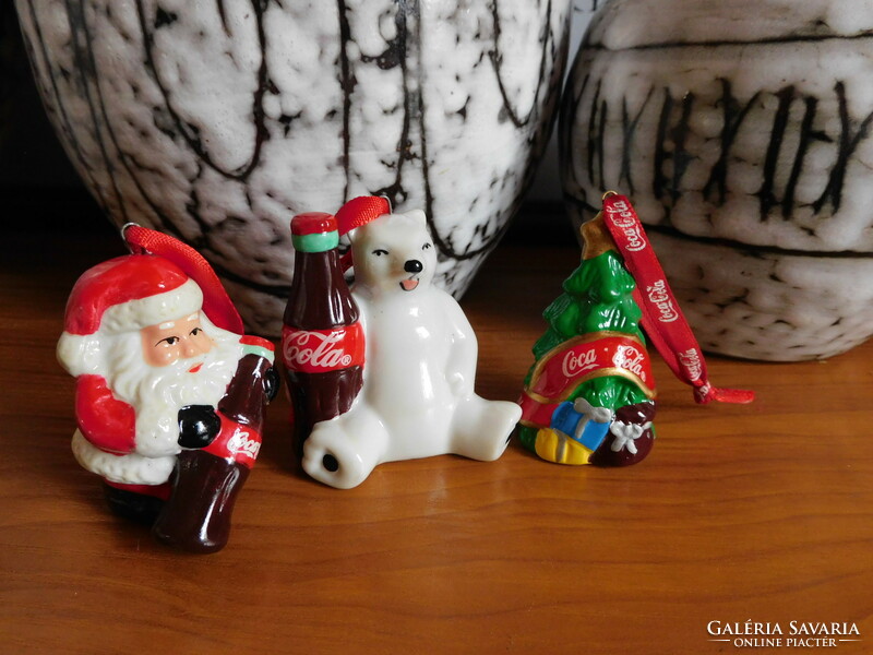 Coca cola Christmas tree decorations - set of 3 pieces
