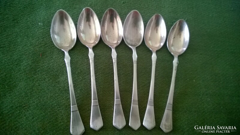Silver-plated and silver mocha spoon set of 6 11.5 cm dianas and hacker and tsa