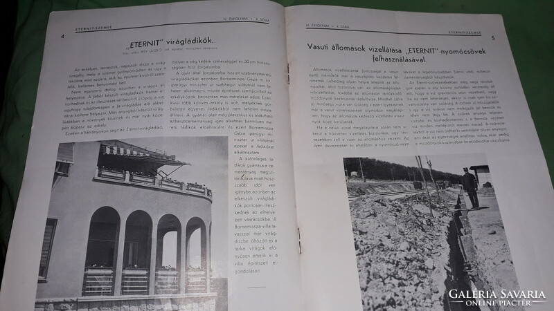 1937.július ETERNIT SZEMLE építőipari korabeli szakírányú reklám újság/katalógus a képek szerint
