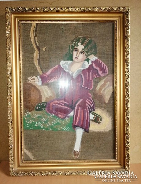 Magányos Harlequin gobelin kép üvegezett képkeret  53,5*73,5 cm