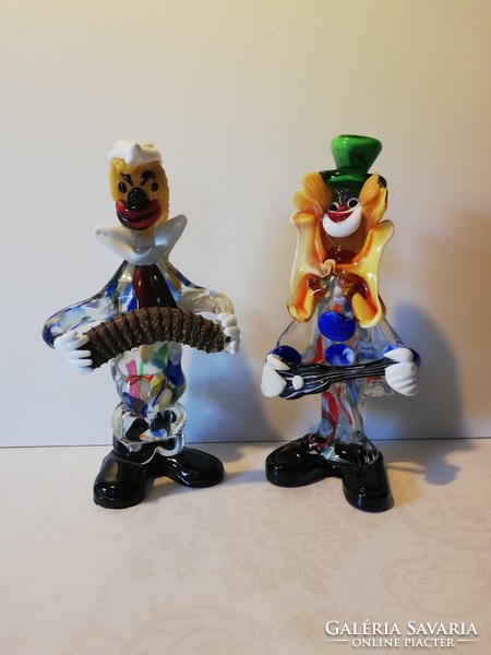 Old musical clowns from Murano (24 cm high)