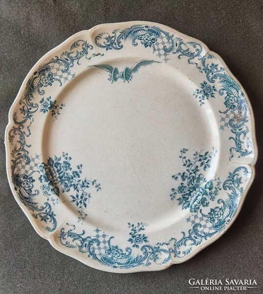 Antik Villeroy & Boch Valeria Mettlach fajansz tányér